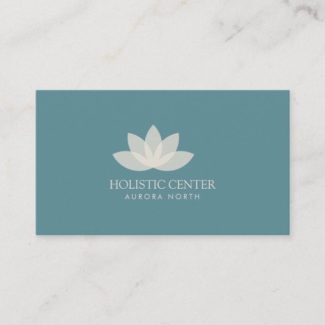Carte De Visite Ivory Lotus Flower Nom personnalisé Yoga (Devant)