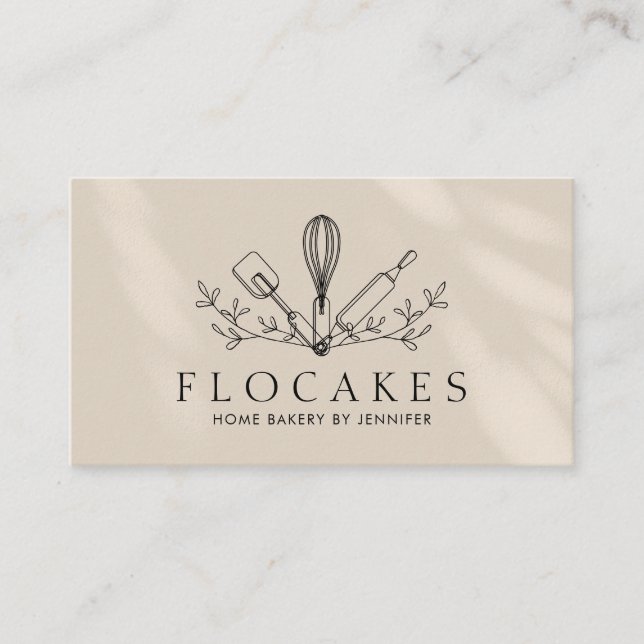 Carte De Visite Ivory Whisk Pâtisserie Chef Accueil Boulangerie Ca (Devant)