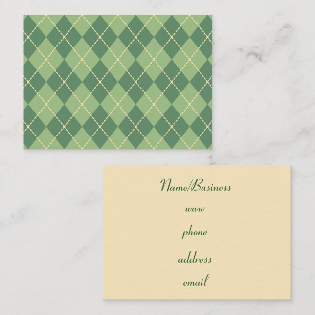 Carte de visite Jacquard rétro (Devant / Derrière)