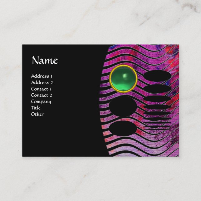 Carte De Visite Jade ABSTRAIT TECHNO MONOGRAM vert (Devant)