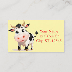 Carte De Visite J'Aime Cows Art Thunder_Cove