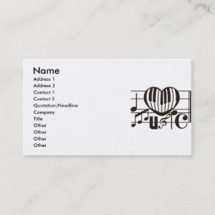 CARTE DE VISITE J'AIME LA MUSIQUE