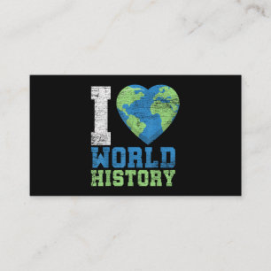 Carte De Visite J'aime l'histoire du monde