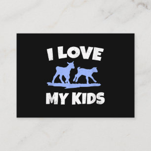 Carte De Visite J'Aime Mes Enfants Pour Un Cadeau Paysan De Chèvre
