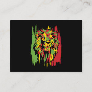 Carte De Visite Jamaïque Lion Rasta Reggae Africaine