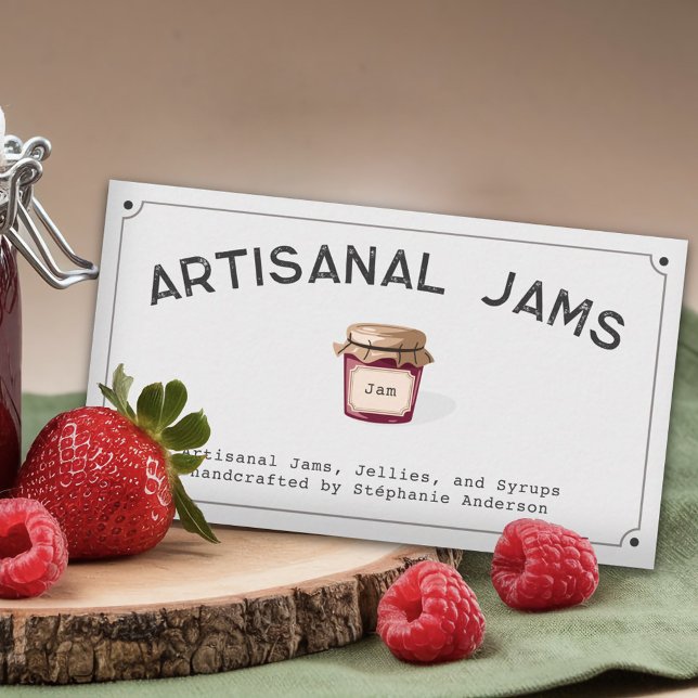 Carte De Visite Jams artificiels (Artisanal Jams Business Card)