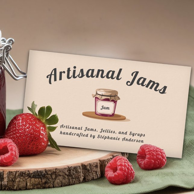 Carte De Visite Jams et gelées artificielles (Artisanal Jams & Jellies Business Card)