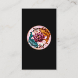 Carte De Visite Japon Koi Poisson Anime Eau Lily Pastel Goth