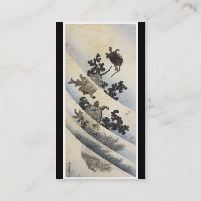Carte de visite japonais antique d'art (Devant)