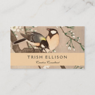 Carte De Visite Japonais Asiatique Koson Bird Chickadee Songbird