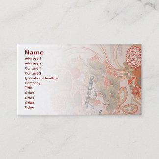 Carte de visite japonais de tissu