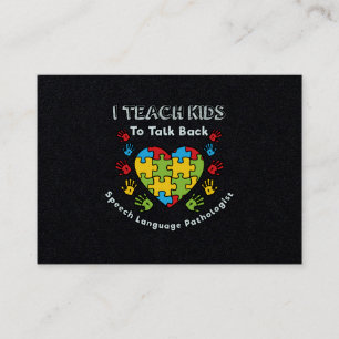 Carte De Visite J'Apprends Aux Enfants À Parler De La Thérapie Lin