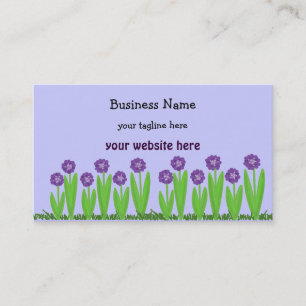 Carte De Visite Jardin aux fleurs violettes