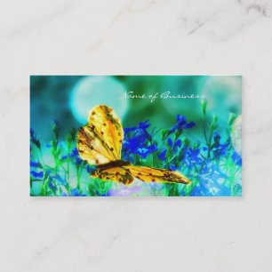 Carte De Visite Jardin d'agrément élégant de bleu de papillon
