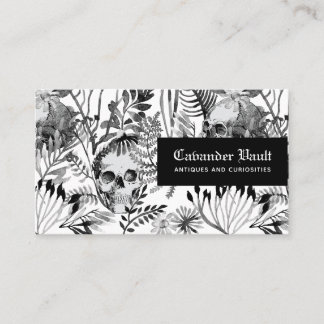 Carte De Visite Jardin de crâne d'aquarelle