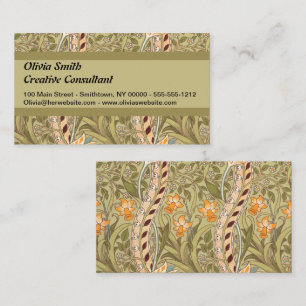 Carte De Visite Jardin de jonquilles de William Morris Fleur Class
