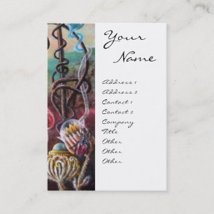 Carte De Visite JARDIN DE MELISSA blanc bleu fuchsia violet