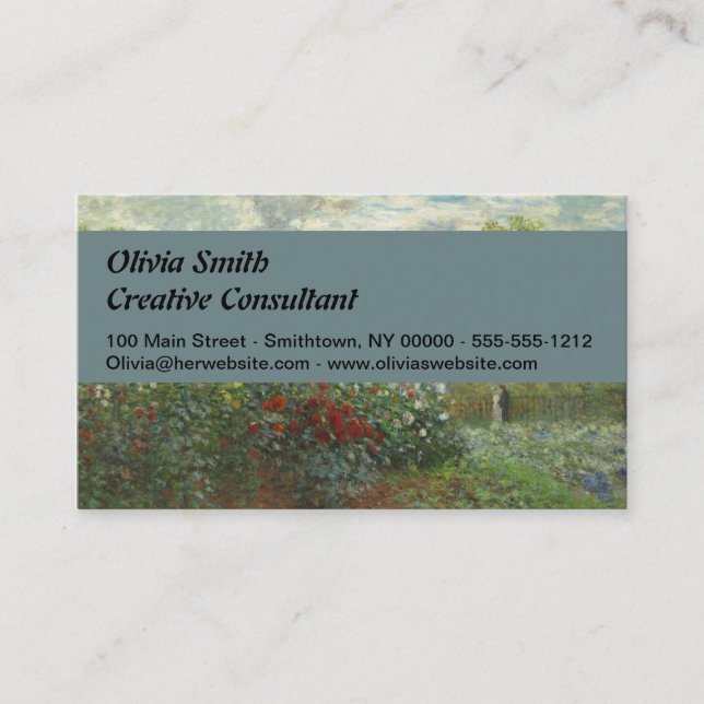 Carte De Visite Jardin des artistes de Monet dans Peinture d'Argen (Devant)