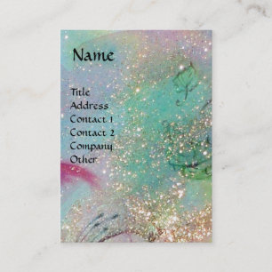 Carte De Visite JARDIN DES OMBRES PERDUES, Bleu DRAGON ROUGE