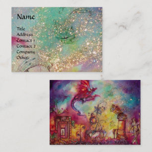 Carte De Visite JARDIN des OMBRES PERDUES, bleu ROUGE VOLANT de