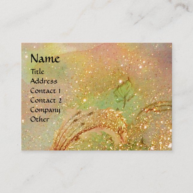 CARTE DE VISITE JARDIN DES OMBRES PERDUES MONOGRAMME À BÂTON (Devant)