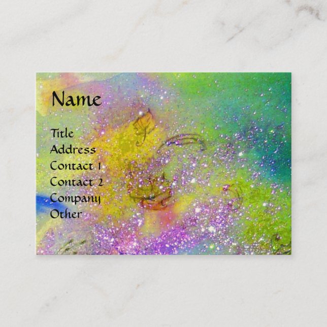 CARTE DE VISITE JARDIN DES OMBRES PERDUES MONOGRAMME À BÂTON (Devant)