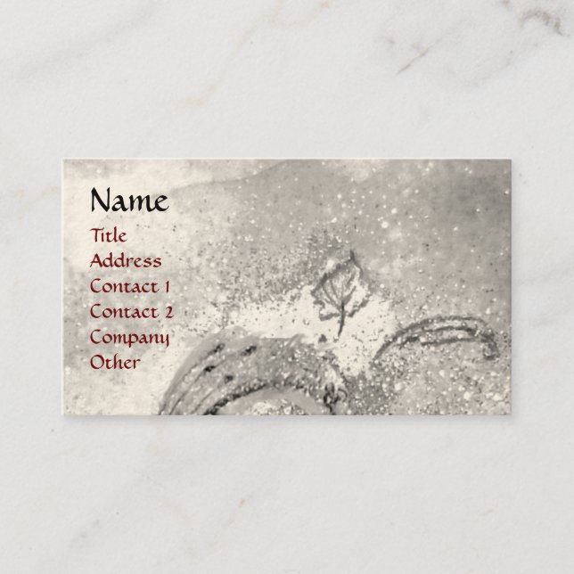 CARTE DE VISITE JARDIN DES OMBRES PERDUES MONOGRAMME À BÂTON (Devant)
