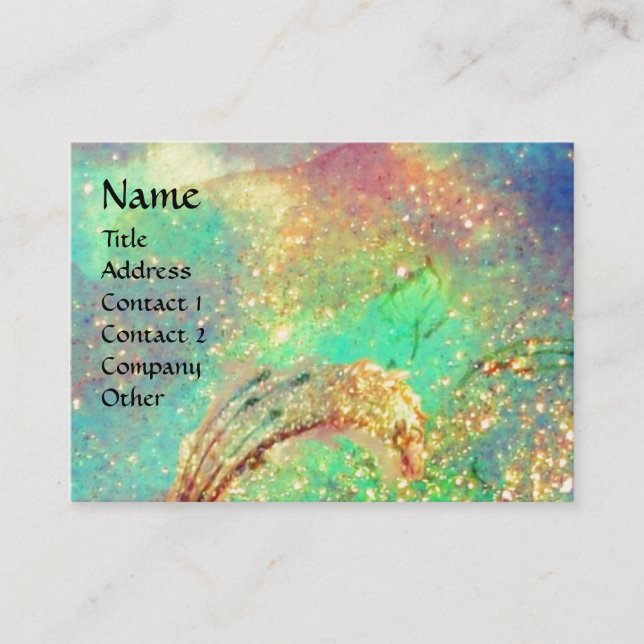 CARTE DE VISITE JARDIN DES OMBRES PERDUES MONOGRAMME À BÂTON (Devant)