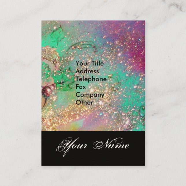 CARTE DE VISITE JARDIN DES OMBRES PERDUES STAR DUST MONOGRAM 1 (Devant)