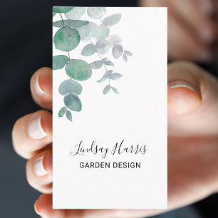 Carte De Visite Jardin Design Aquarelle Eucalyptus