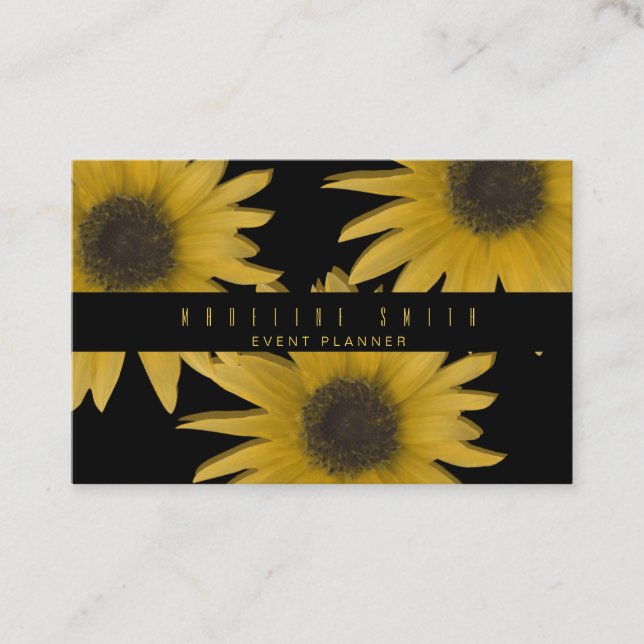 Carte De Visite Jardin du concepteur de tournesols 3D (Devant)