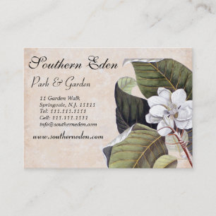 Carte De Visite Jardin élégant de cru de collage de magnolia