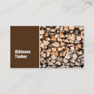 Carte De Visite Jardin en bois de chauffage Brown minimal