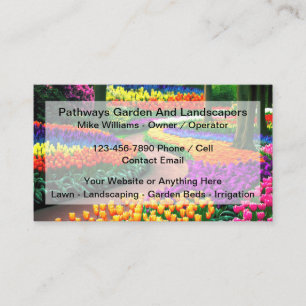Carte De Visite Jardin Et Paysage Lumineux