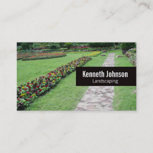 Carte De Visite Jardin fleuri   Paysage