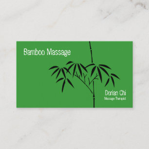 Carte De Visite Jardin japonais Bambou Succursale massothérapeute