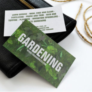 Carte De Visite Jardin jardinage Parking Parking Mousse verte