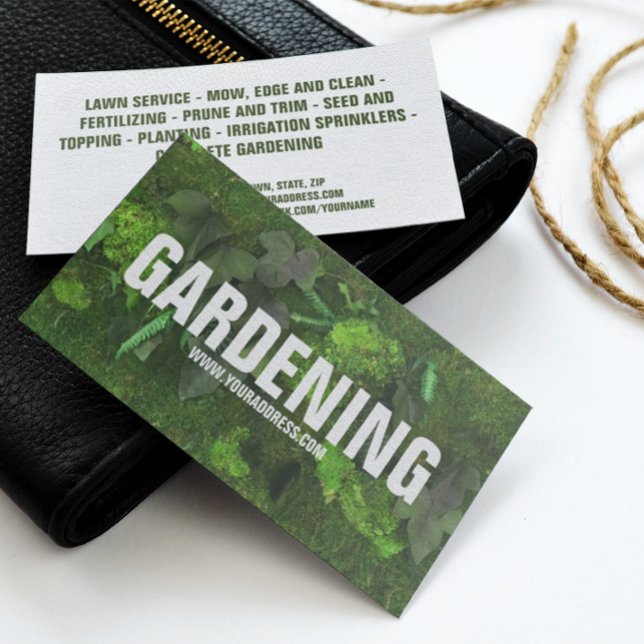 Carte De Visite Jardin jardinage Parking Parking Mousse verte (Perfect for business)