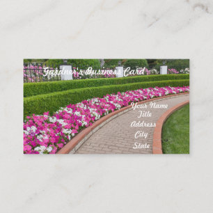 Carte De Visite Jardin Spring Pink Walkway