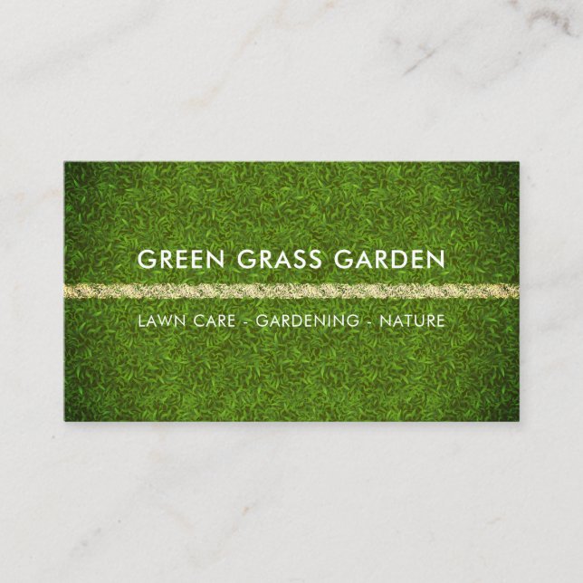 Carte De Visite Jardin vert gazon gazon terrain de football (Devant)