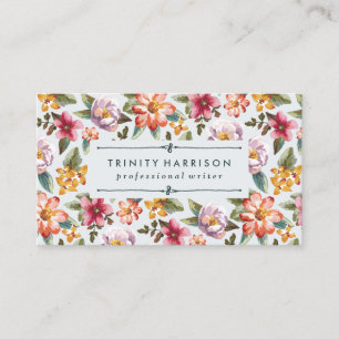 Carte De Visite Jardin vintage   floral