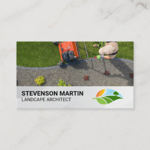 Carte De Visite Jardinage de pelouse Logo de paysage