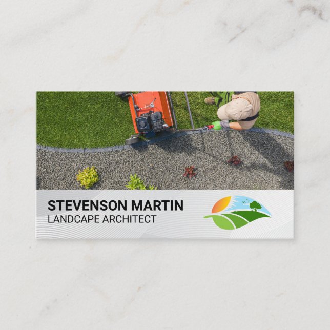 Carte De Visite Jardinage de pelouse | Logo de paysage (Devant)