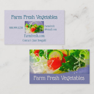 Carte De Visite Jardinage organique de légumes frais de ferme