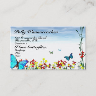 Carte De Visite Jardiniers de papillon au printemps