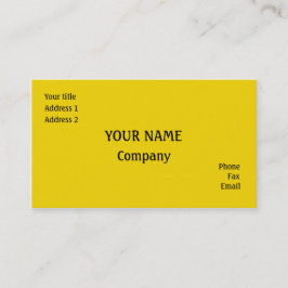 Carte De Visite Jaune