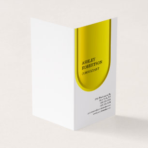 Carte De Visite Jaune blanc moderne professionnel tendance minimal
