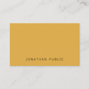 Carte De Visite Jaune Brown moderne tendance Élégant Simple Modèle