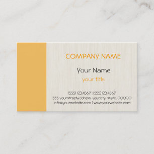 Carte De Visite Jaune clair professionnel élégant moderne