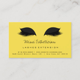 Carte De Visite Jaune de noir d'extension de mèche d'instructions
